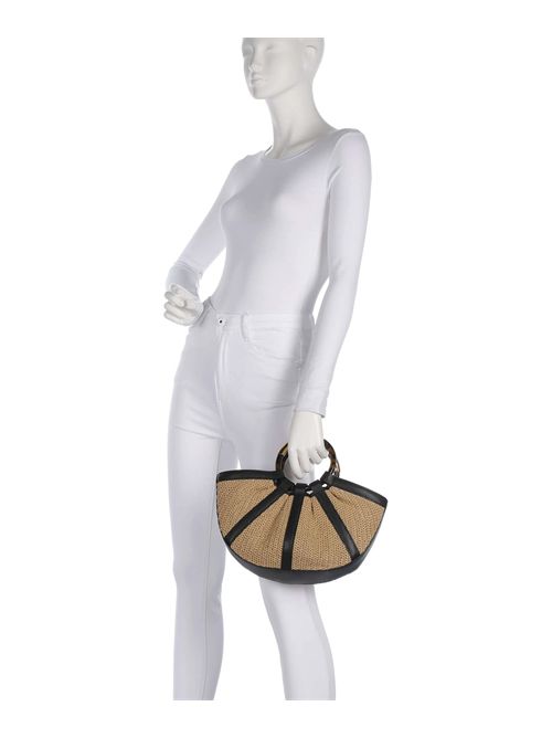 Borsa a mano paglia natural/noir COCCINELLE COCCINELLE | E1U5D180201-846