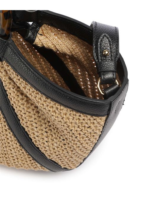 Borsa a mano paglia natural/noir COCCINELLE COCCINELLE | E1U5D180201-846