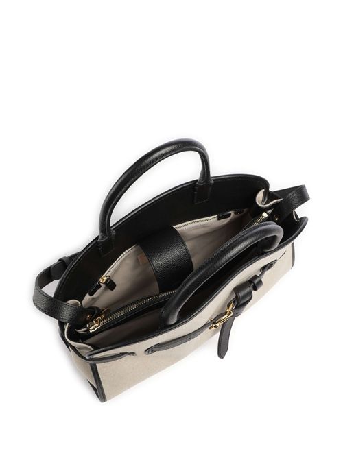 Borsa a mano tela natural/noir COCCINELLE COCCINELLE | E1ULE180401-846