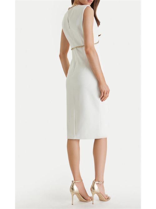 Abito midi maye in crepe di cotone con applicazione catena Guess GUESS | 6RGK18-9373Z-MCDM