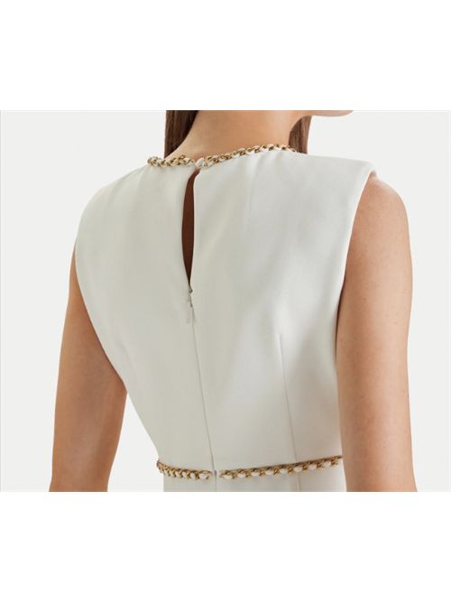 Abito midi maye in crepe di cotone con applicazione catena Guess GUESS | 6RGK18-9373Z-MCDM