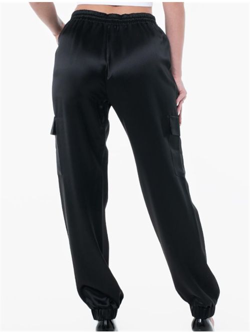 Pantalone in rasetto con coulisse Marzia Guess GUESS | W5GB08-WG7C0-JBLK