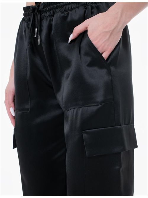Pantalone in rasetto con coulisse Marzia Guess GUESS | W5GB08-WG7C0-JBLK