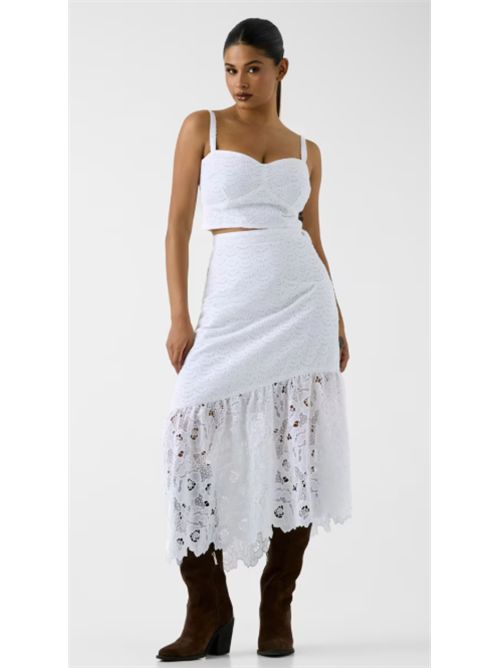 Gonna midi in pizzo sangallo Sharon Guess GUESS | W6GD40-W1882G011