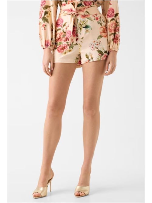 Shorts stampati in misto lino Kirsten Guess GUESS | W6GD66-W2088PMM9