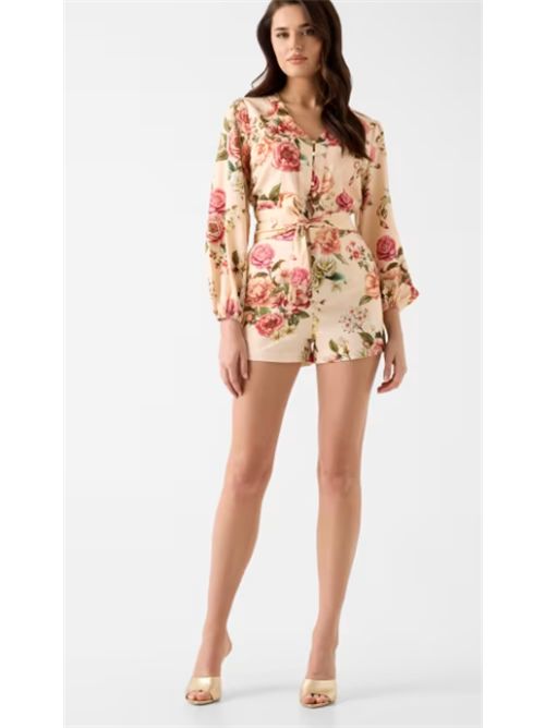 Shorts stampati in misto lino Kirsten Guess GUESS | W6GD66-W2088PMM9