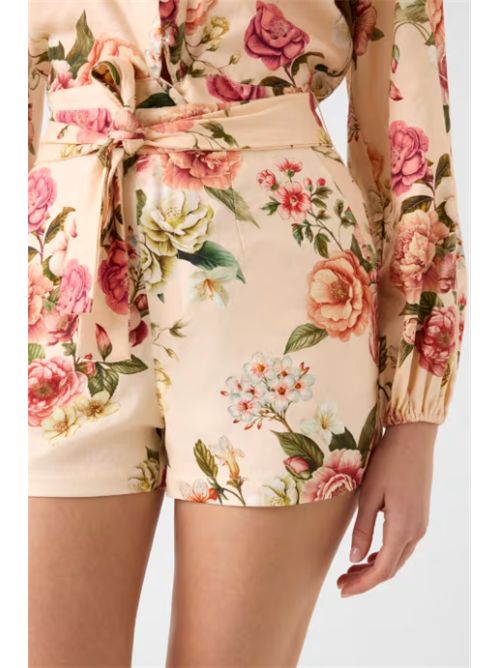 Shorts stampati in misto lino Kirsten Guess GUESS | W6GD66-W2088PMM9