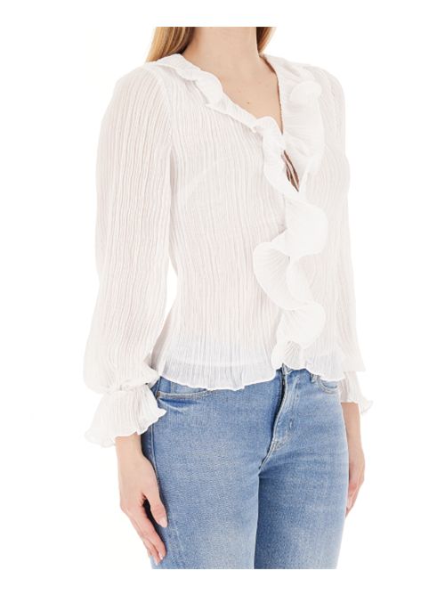 Blusa in chiffon con volant Guess GUESS | W6RH31-WI342G011