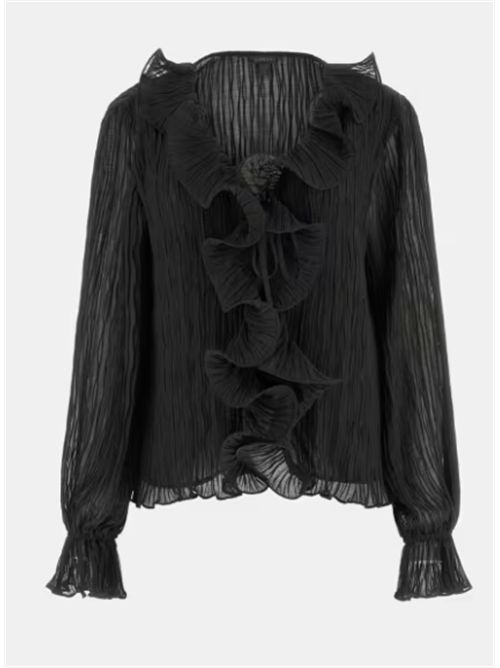 Blusa in chiffon con volant Guess GUESS | W6RH31-WI342JBLK