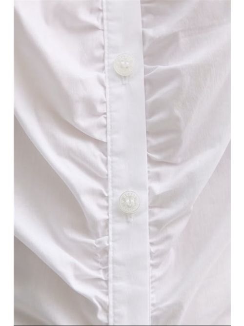 CAMICIA MANICA LUNGA LS EMILY SHIRRED POPLIN TOP GUESS GUESS | W6RH85-W1LU1G011