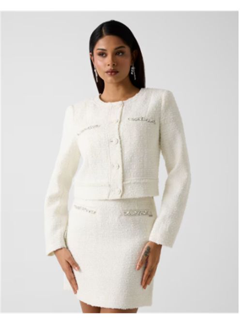 Giacca in tweed misto lana Clotilde Guess GUESS | W6RL54-WJ632G012