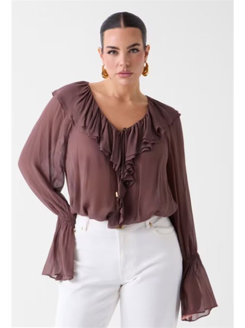 Blusa a volant Adela Marciano MARCIANO | G6GH04-W2385F12W