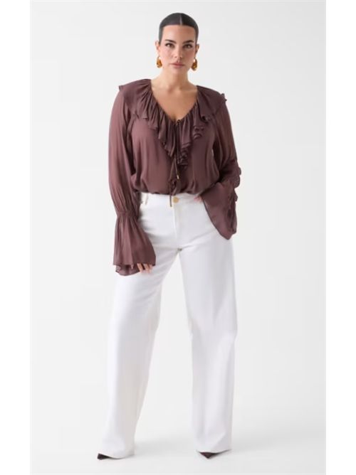 Blusa a volant Adela Marciano MARCIANO | G6GH04-W2385F12W
