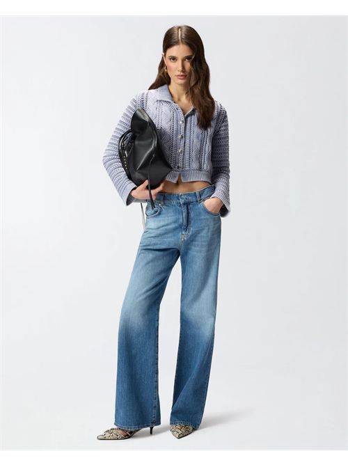 Pantalone Jeans a gamba larga con scolorimento Wanda Wide Leg Pinko PINKO | 101733-A323PJO