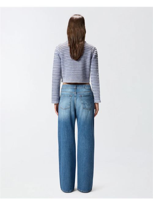 Pantalone Jeans a gamba larga con scolorimento Wanda Wide Leg Pinko PINKO | 101733-A323PJO