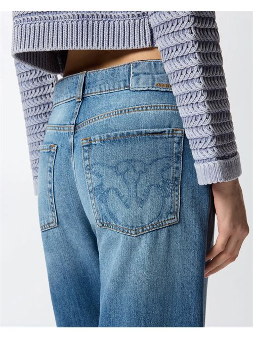 Pantalone Jeans a gamba larga con scolorimento Wanda Wide Leg Pinko PINKO | 101733-A323PJO