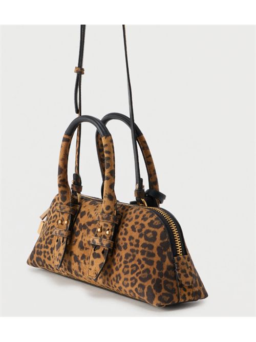 Borsa a mano in pelle ruvida Bowling Bag Horizontal Pinko PINKO | 105334-A32AM35Q