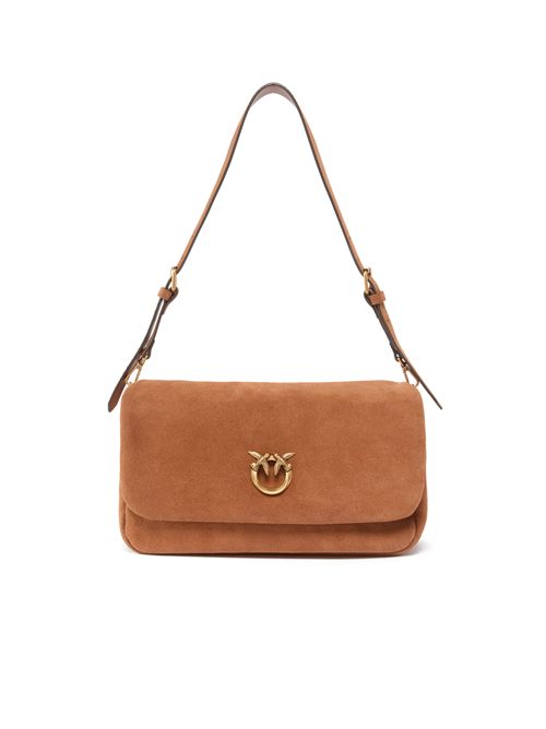 Borsa a tracolla media Love Bag Click Soft Horizontal Handle in suede Pinko PINKO | 106178-A0F6L17Q