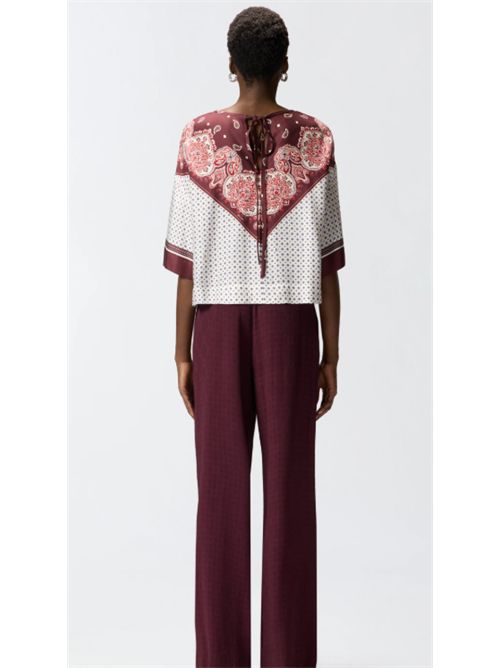 Blusa con motivo cravatteria e stampa piazzata Betsy Pinko PINKO | 106198-A31K-YR1