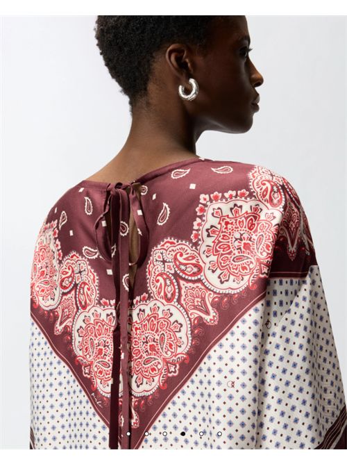 Blusa con motivo cravatteria e stampa piazzata Betsy Pinko PINKO | 106198-A31K-YR1