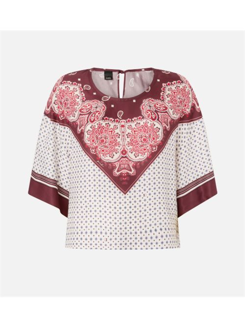 Blusa con motivo cravatteria e stampa piazzata Betsy Pinko PINKO | 106198-A31K-YR1