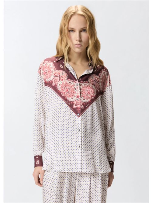 Camicia con motivo cravatteria e stampa piazzata Cher Pinko PINKO | 106202-A31K-YR1