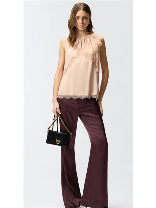 Top con scollo all'americana e pizzo Mandarancio Pinko PINKO | 106263-A32Y-Q35