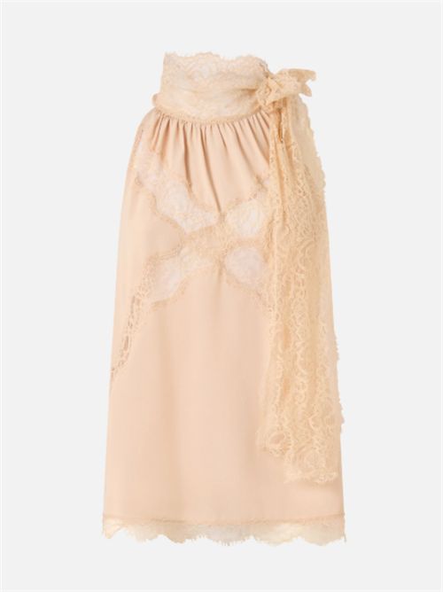 Top con scollo all'americana e pizzo Mandarancio Pinko PINKO | 106263-A32Y-Q35