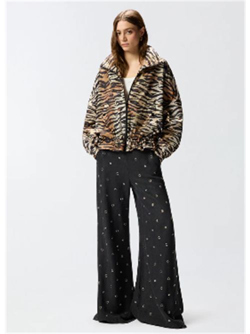 Giubbino con zip e stampa tigrata Dotty Pinko PINKO | 106264-A333ZC8