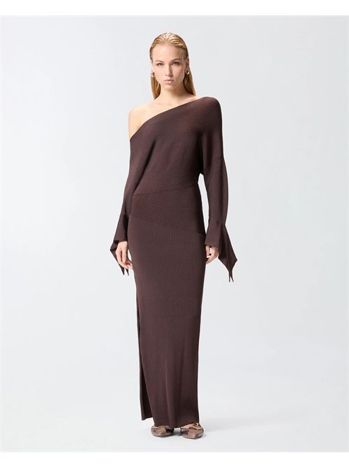 Abito lungo a costine con scollo asimmetrico Pinko PINKO | 106313-A347L78