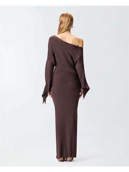 Abito lungo a costine con scollo asimmetrico Pinko PINKO | 106313-A347L78