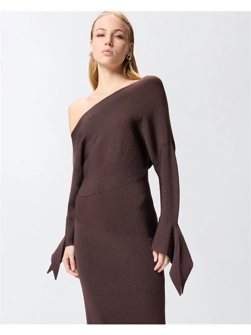 Abito lungo a costine con scollo asimmetrico Pinko PINKO | 106313-A347L78