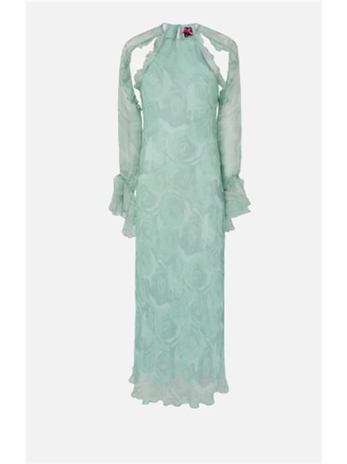 Abito midi in seta con stampa rose e spalle scoperte Mora Pinko PINKO | 106322-A34Q-VGV