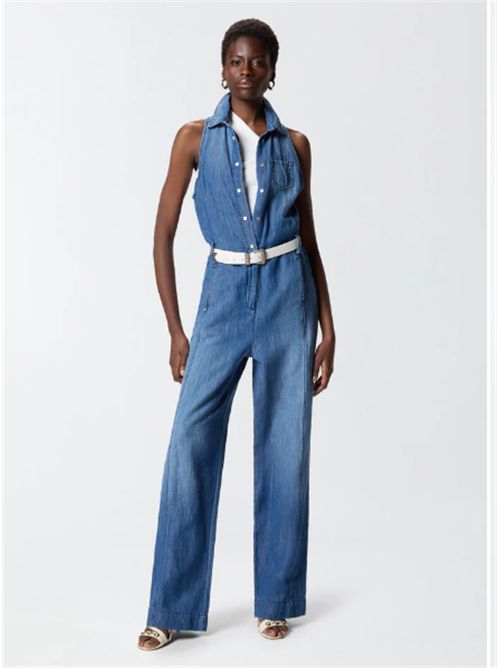 Tuta intera in denim con cintura Visione Pinko PINKO | 106399-A33J-PJL