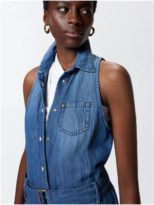 Tuta intera in denim con cintura Visione Pinko PINKO | 106399-A33J-PJL