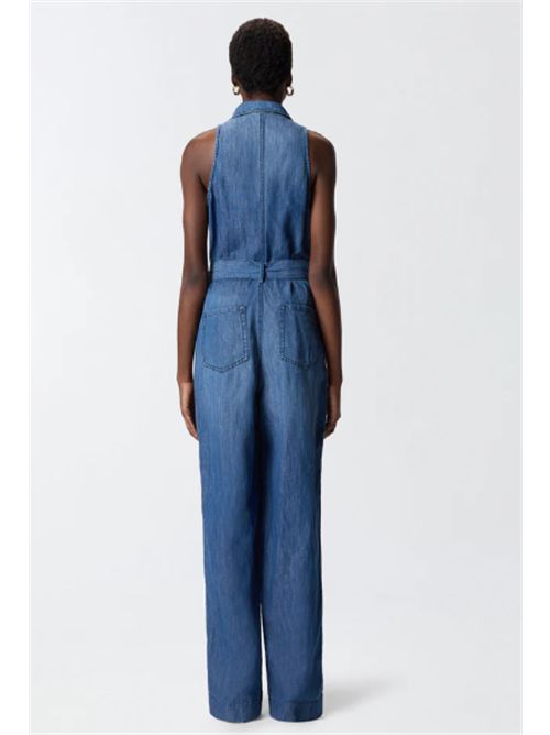 Tuta intera in denim con cintura Visione Pinko PINKO | 106399-A33J-PJL