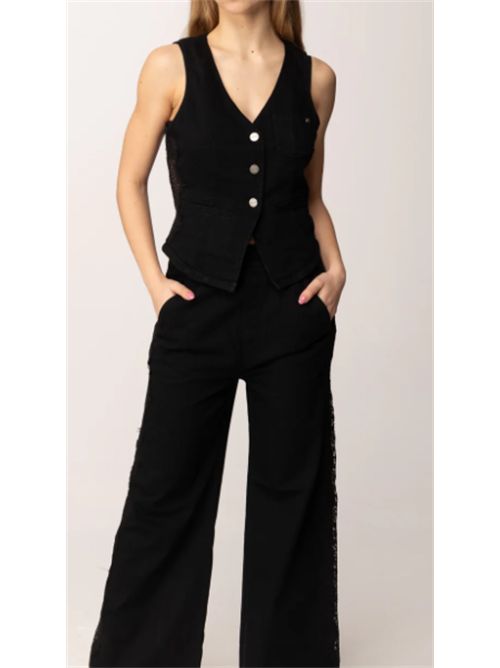 Gilet con Inserto In Pizzo Gardener Pinko PINKO | 106424-A33VZ99