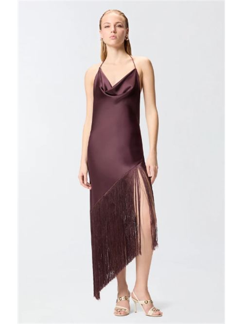 Top asimmetrico in satin con frange Liva Pinko PINKO | 106430-A33D-R57
