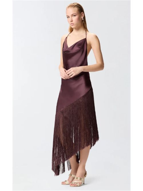 Top asimmetrico in satin con frange Liva Pinko PINKO | 106430-A33D-R57