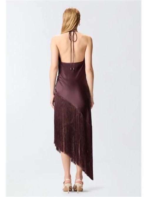 Top asimmetrico in satin con frange Liva Pinko PINKO | 106430-A33D-R57