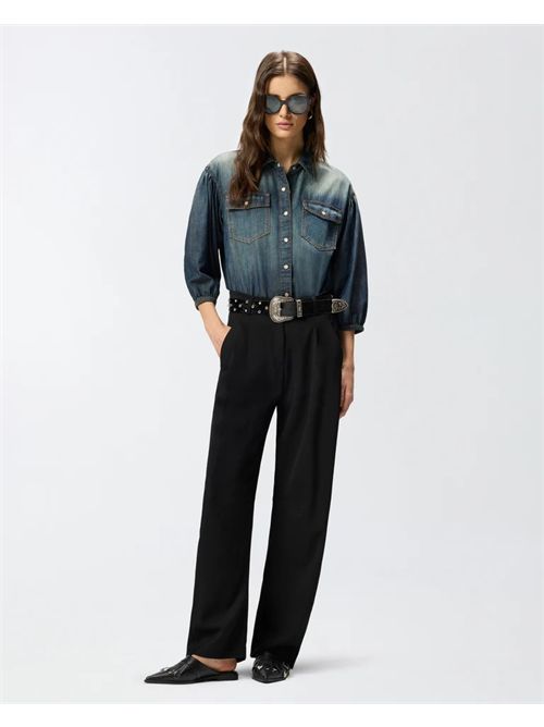 Camicia in denim con maniche a palloncino PINKO PINKO | 106596-A37KPJC