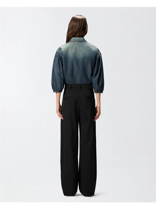 Camicia in denim con maniche a palloncino PINKO PINKO | 106596-A37KPJC