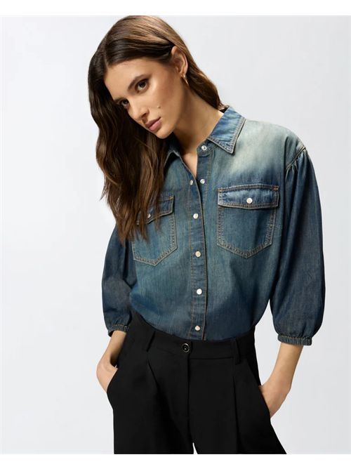 Camicia in denim con maniche a palloncino PINKO PINKO | 106596-A37KPJC