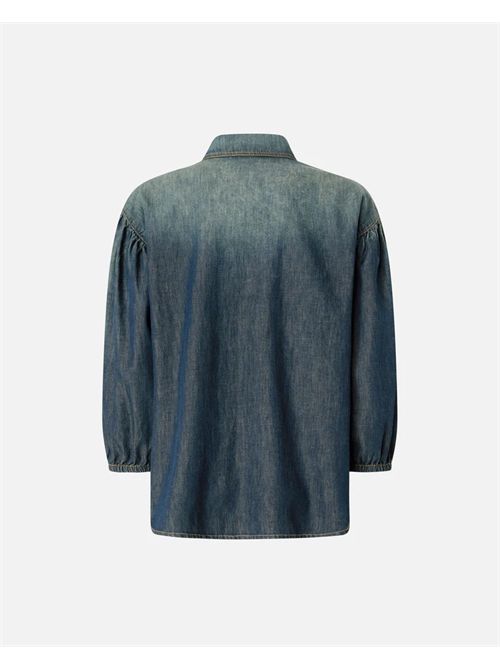 Camicia in denim con maniche a palloncino PINKO PINKO | 106596-A37KPJC