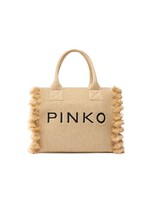 BEACH SHOPPER RAFIA PINKO PINKO | 106673-A39YHZ3Q