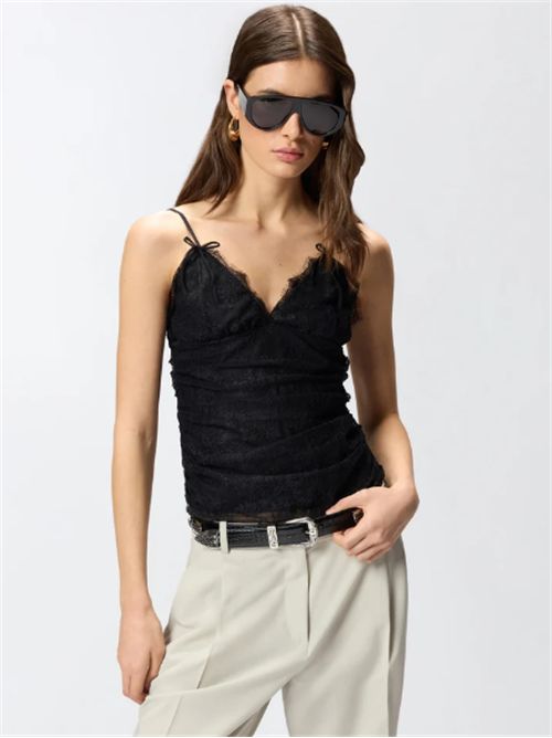 Top in pizzo floreale con spalline Fragola Pinko PINKO | 106726-A378Z99