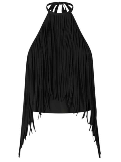 Top con scollo all'americana e frange Pinko PINKO | 106794-A3AYZ99