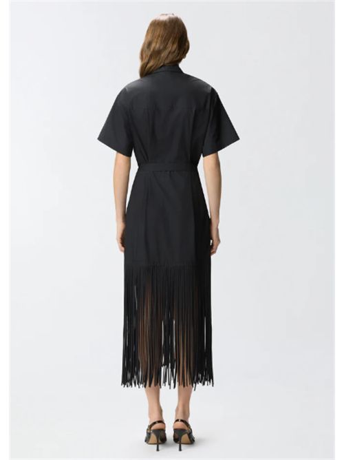 Abito chemisier lungo con frange e dettagli metallici Avigliano Pinko PINKO | 106827-A2LDZ99