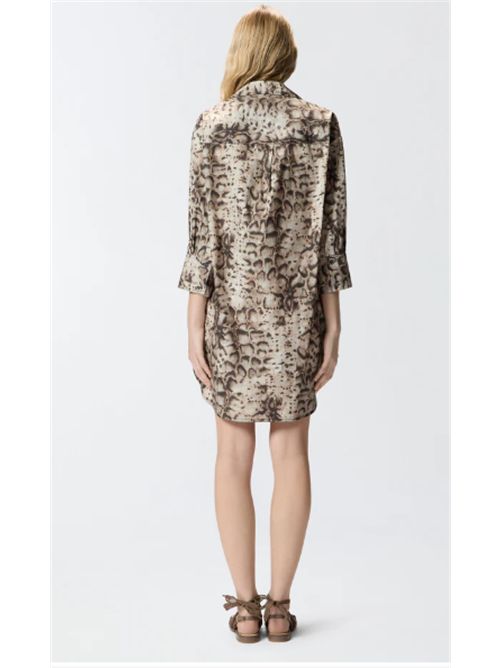 Abito corto con stampa snake e nastri sullo scollo Agra Pinko PINKO | 106842-A3B1CZ9