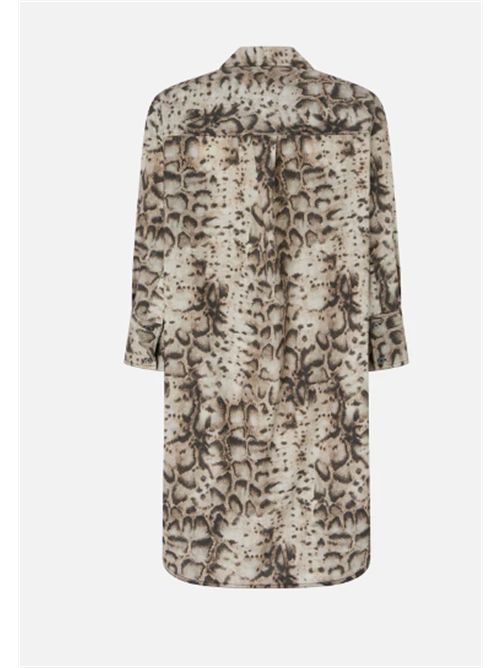 Abito corto con stampa snake e nastri sullo scollo Agra Pinko PINKO | 106842-A3B1CZ9